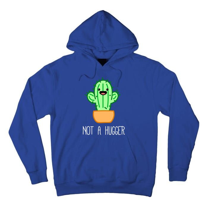 Not A Hugger Cactus Cute Kawaii Do Not Hug Meme Funny Gift Tall Hoodie