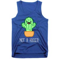 Not A Hugger Cactus Cute Kawaii Do Not Hug Meme Funny Gift Tank Top