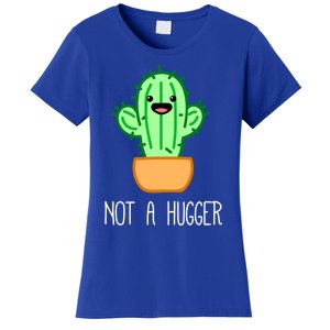 Not A Hugger Cactus Cute Kawaii Do Not Hug Meme Funny Gift Women's T-Shirt