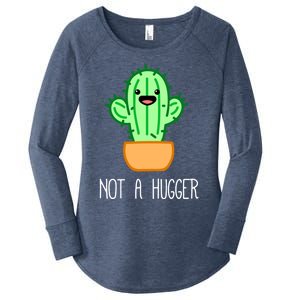 Not A Hugger Cactus Cute Kawaii Do Not Hug Meme Funny Gift Women's Perfect Tri Tunic Long Sleeve Shirt