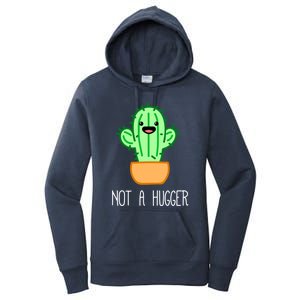 Not A Hugger Cactus Cute Kawaii Do Not Hug Meme Funny Gift Women's Pullover Hoodie