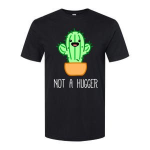 Not A Hugger Cactus Cute Kawaii Do Not Hug Meme Funny Gift Softstyle CVC T-Shirt