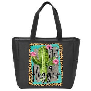 Not A Hugger , Funny Zip Tote Bag