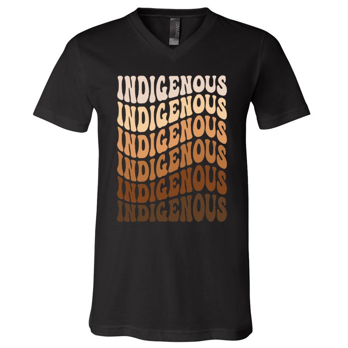 Native American Heritage American Indian Indigenous V-Neck T-Shirt