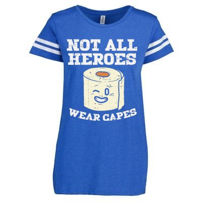 Not All Heroes Wear Capes Toilet Paper Funny Gift Enza Ladies Jersey Football T-Shirt