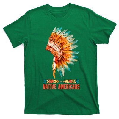 Native American Heritage Headdress Feathers Native American Indian Tradition T-Shirt