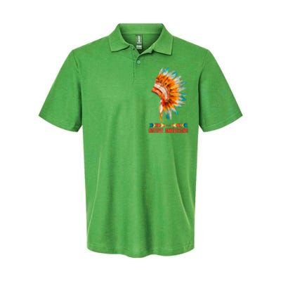 Native American Heritage Headdress Feathers Native American Indian Tradition Softstyle Adult Sport Polo