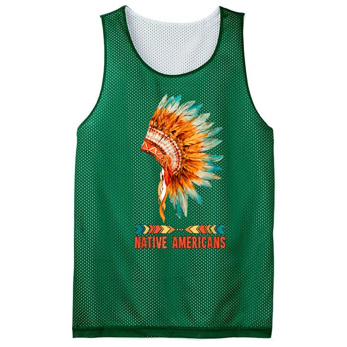 Native American Heritage Headdress Feathers Native American Indian Tradition Mesh Reversible Basketball Jersey Tank