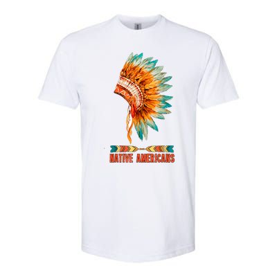 Native American Heritage Headdress Feathers Native American Indian Tradition Softstyle® CVC T-Shirt