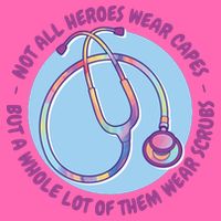 Not All Heroes Wear Capes But A Whole Lot Of Them Wear Scrubs Stripe Pom Pom Beanie
