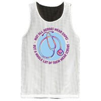 Not All Heroes Wear Capes But A Whole Lot Of Them Wear Scrubs Mesh Reversible Basketball Jersey Tank