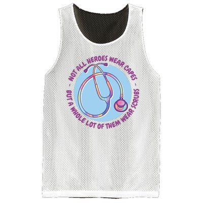 Not All Heroes Wear Capes But A Whole Lot Of Them Wear Scrubs Mesh Reversible Basketball Jersey Tank