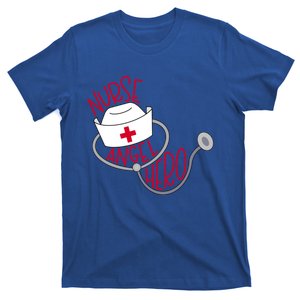 Nurse Angel Hero With Nurses Cap And Stethoscope Great Gift T-Shirt