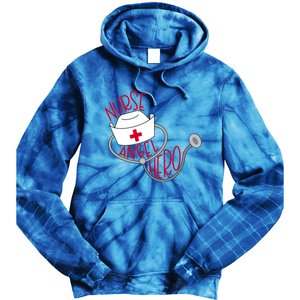 Nurse Angel Hero With Nurses Cap And Stethoscope Great Gift Tie Dye Hoodie