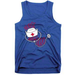 Nurse Angel Hero With Nurses Cap And Stethoscope Great Gift Tank Top