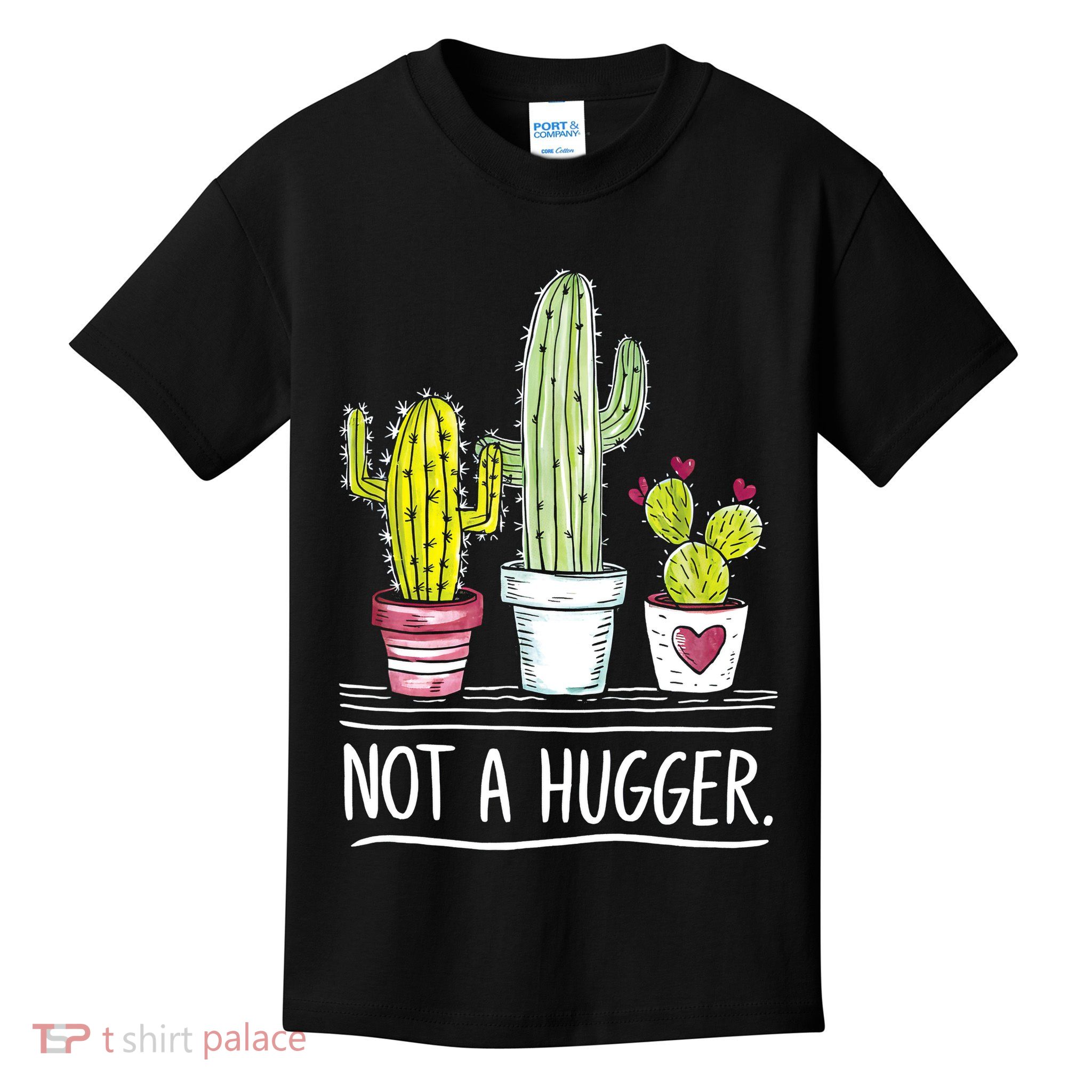 Not A Hugger Cactus Joke  Kids T-Shirt