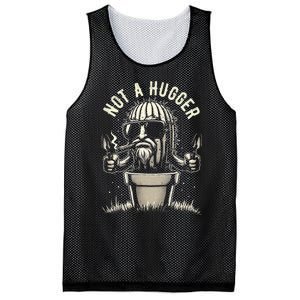 Not A Hugger Funny Sarcastic Cactus Succulent Plant Dad Mesh Reversible Basketball Jersey Tank