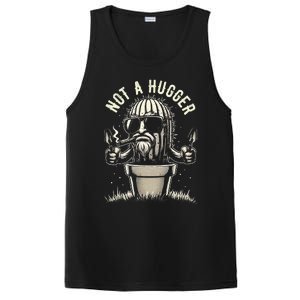 Not A Hugger Funny Sarcastic Cactus Succulent Plant Dad PosiCharge Competitor Tank