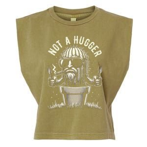 Not A Hugger Funny Sarcastic Cactus Succulent Plant Dad Garment-Dyed Women's Muscle Tee