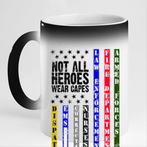 Not All Heroes Wear Capes Tribute Limited Edition 11oz Black Color Changing Mug