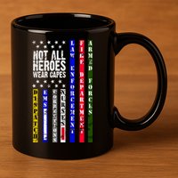 Not All Heroes Wear Capes Tribute Limited Edition 11oz C Handle Ceramic Mug