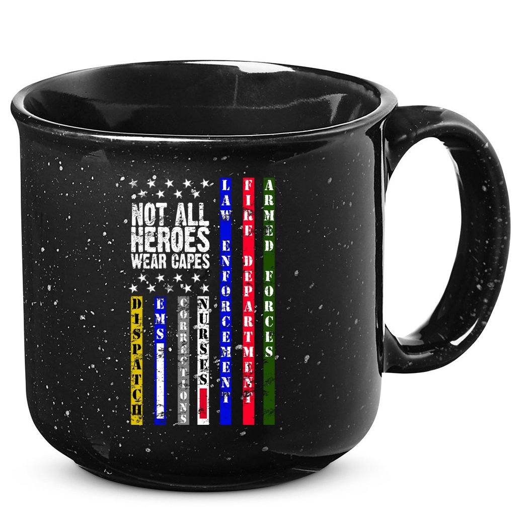Not All Heroes Wear Capes Tribute Limited Edition 15oz Campfire Ceramic Mug