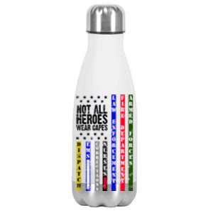 Not All Heroes Wear Capes Tribute Limited Edition Stainless Steel Insulated Water Bottle