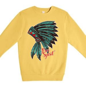 Native American Indian Free Spirit Awesome Halloween Gift Premium Crewneck Sweatshirt