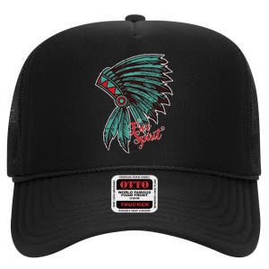 Native American Indian Free Spirit Awesome Halloween Gift High Crown Mesh Back Trucker Hat