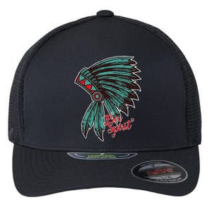 Native American Indian Free Spirit Awesome Halloween Gift Flexfit Unipanel Trucker Cap