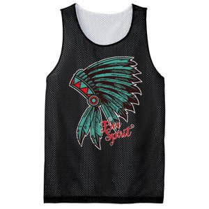 Native American Indian Free Spirit Awesome Halloween Gift Mesh Reversible Basketball Jersey Tank