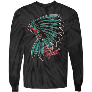 Native American Indian Free Spirit Awesome Halloween Gift Tie-Dye Long Sleeve Shirt