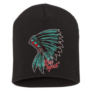 Native American Indian Free Spirit Awesome Halloween Gift Short Acrylic Beanie