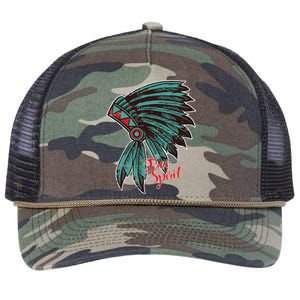 Native American Indian Free Spirit Awesome Halloween Gift Retro Rope Trucker Hat Cap