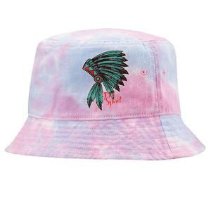 Native American Indian Free Spirit Awesome Halloween Gift Tie-Dyed Bucket Hat