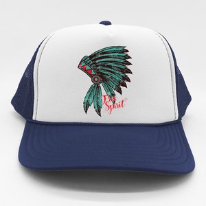 Native American Indian Free Spirit Awesome Halloween Gift Trucker Hat