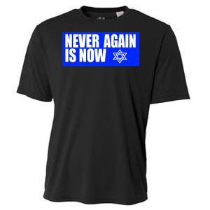 Never Again Is Now Jewish Israel Pride Am Yisrael Chai Cooling Performance Crew T-Shirt