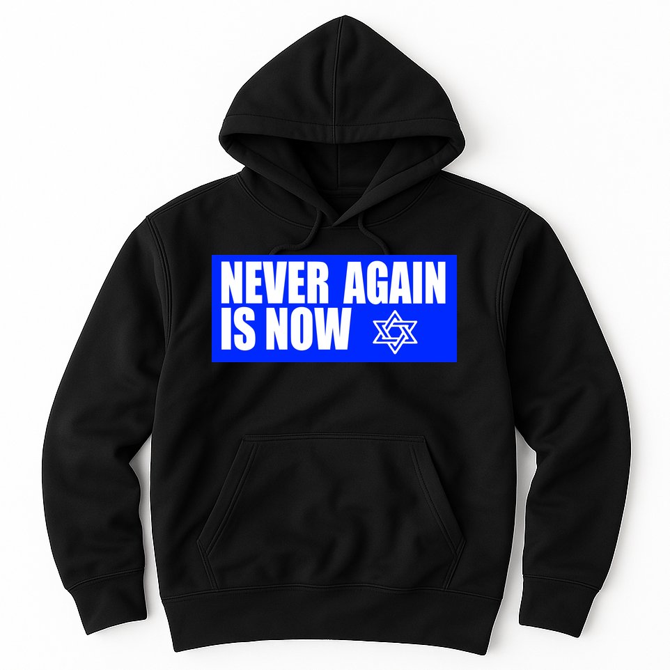 Never Again Is Now Jewish Israel Pride Am Yisrael Chai Hoodie