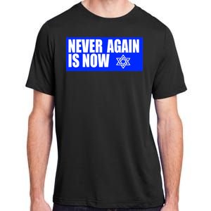 Never Again Is Now Jewish Israel Pride Am Yisrael Chai Adult ChromaSoft Performance T-Shirt