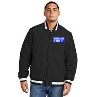 Never Again Is Now Jewish Israel Pride Am Yisrael Chai Insulated Varsity Jacket