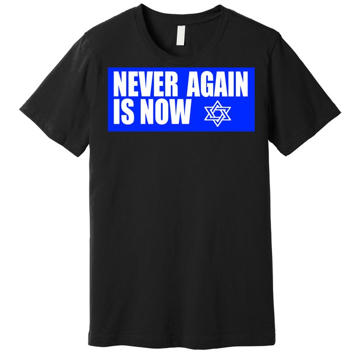 Never Again Is Now Jewish Israel Pride Am Yisrael Chai Premium T-Shirt