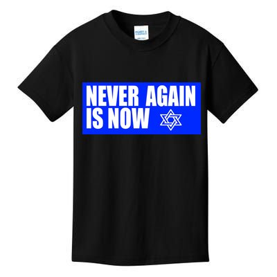 Never Again Is Now Jewish Israel Pride Am Yisrael Chai Kids T-Shirt