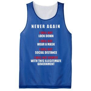 Never Again I Will Not Comply Cant Believe This Government Mesh Reversible Basketball Jersey Tank