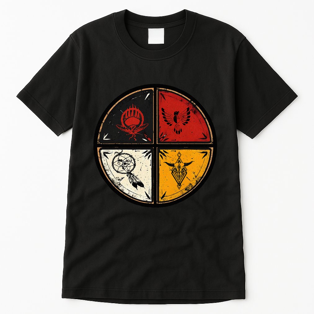 Native American Indian Medicine Wheel Tall T-Shirt