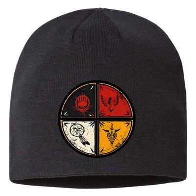 Native American Indian Medicine Wheel Sustainable Beanie