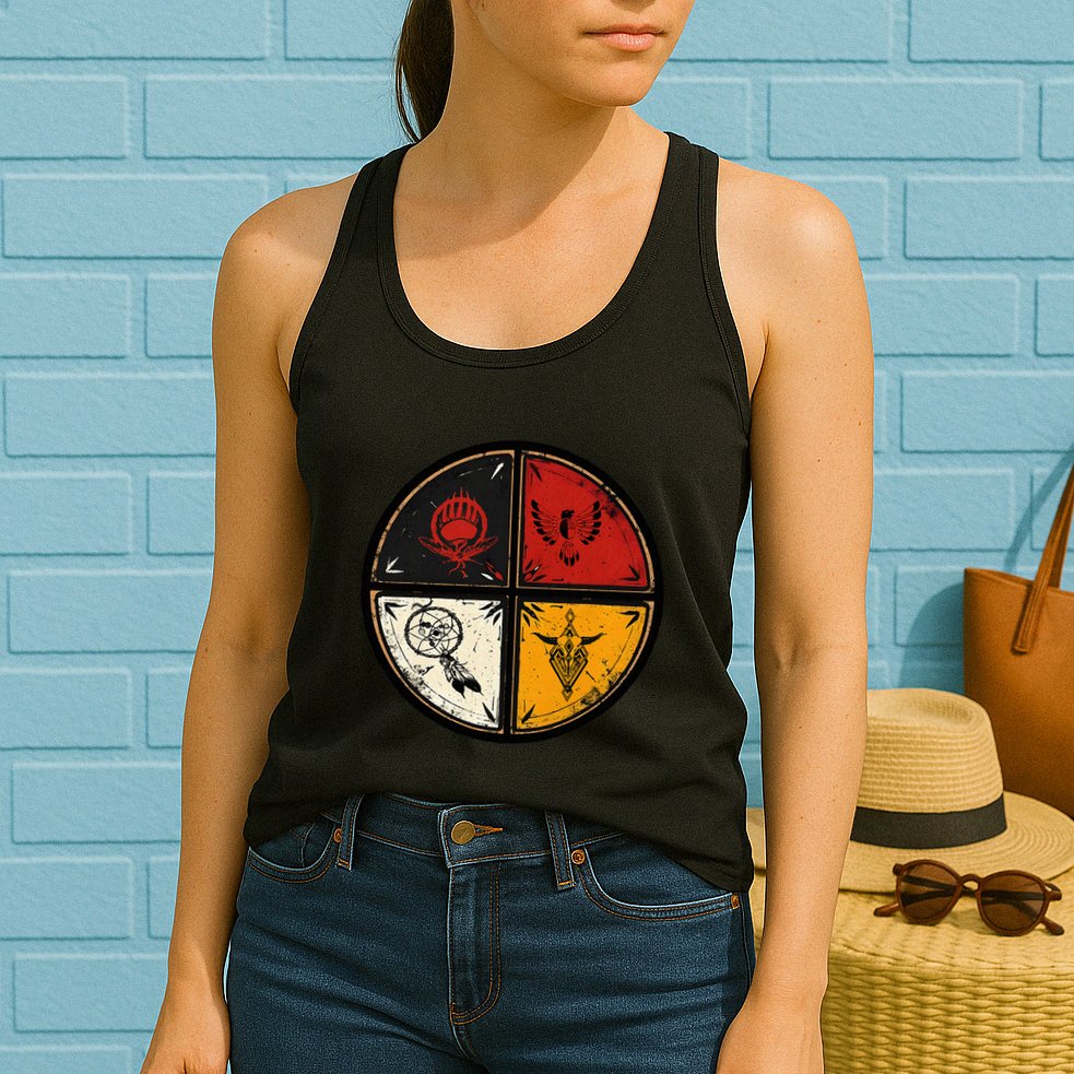 Native American Indian Medicine Wheel Womens Tank Top