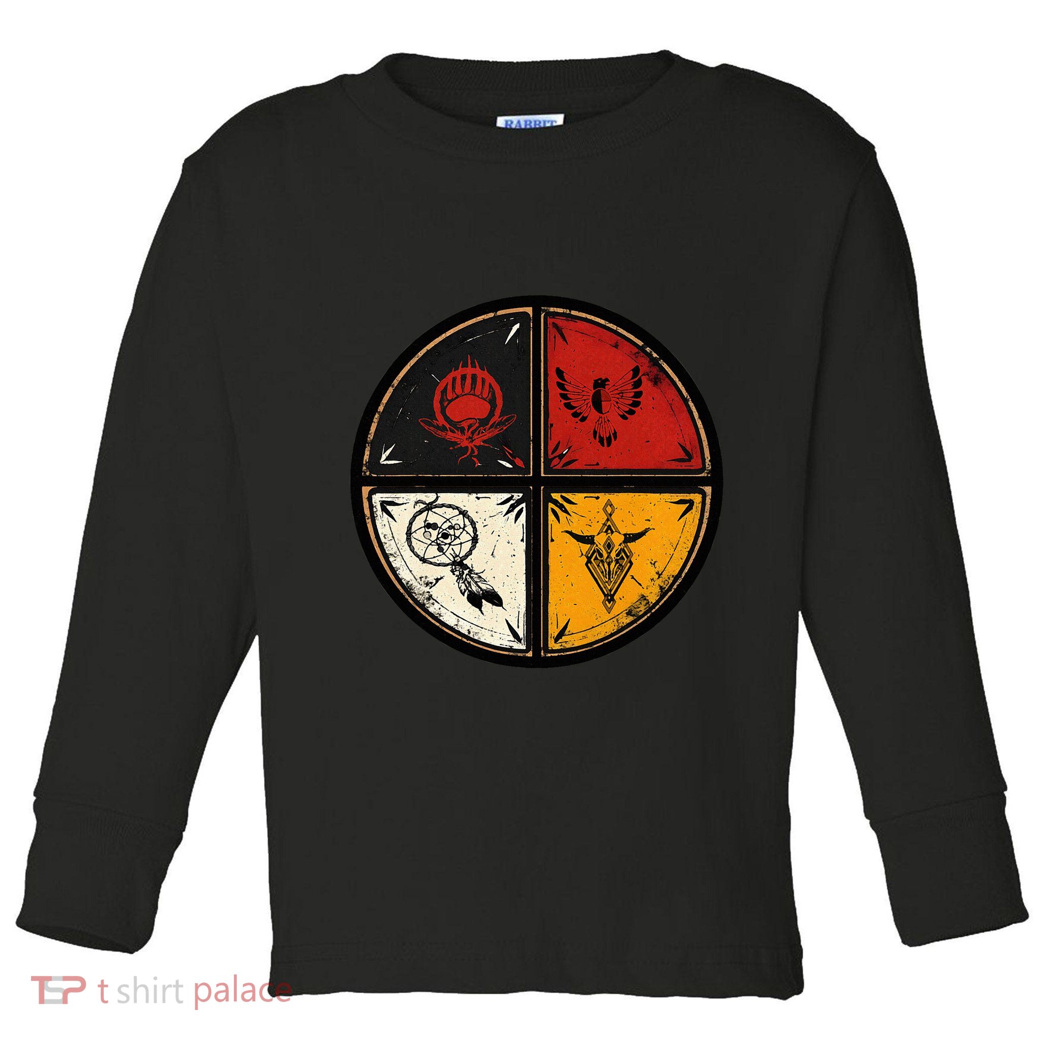 Native American Indian Medicine Wheel Toddler Long Sleeve Shirt