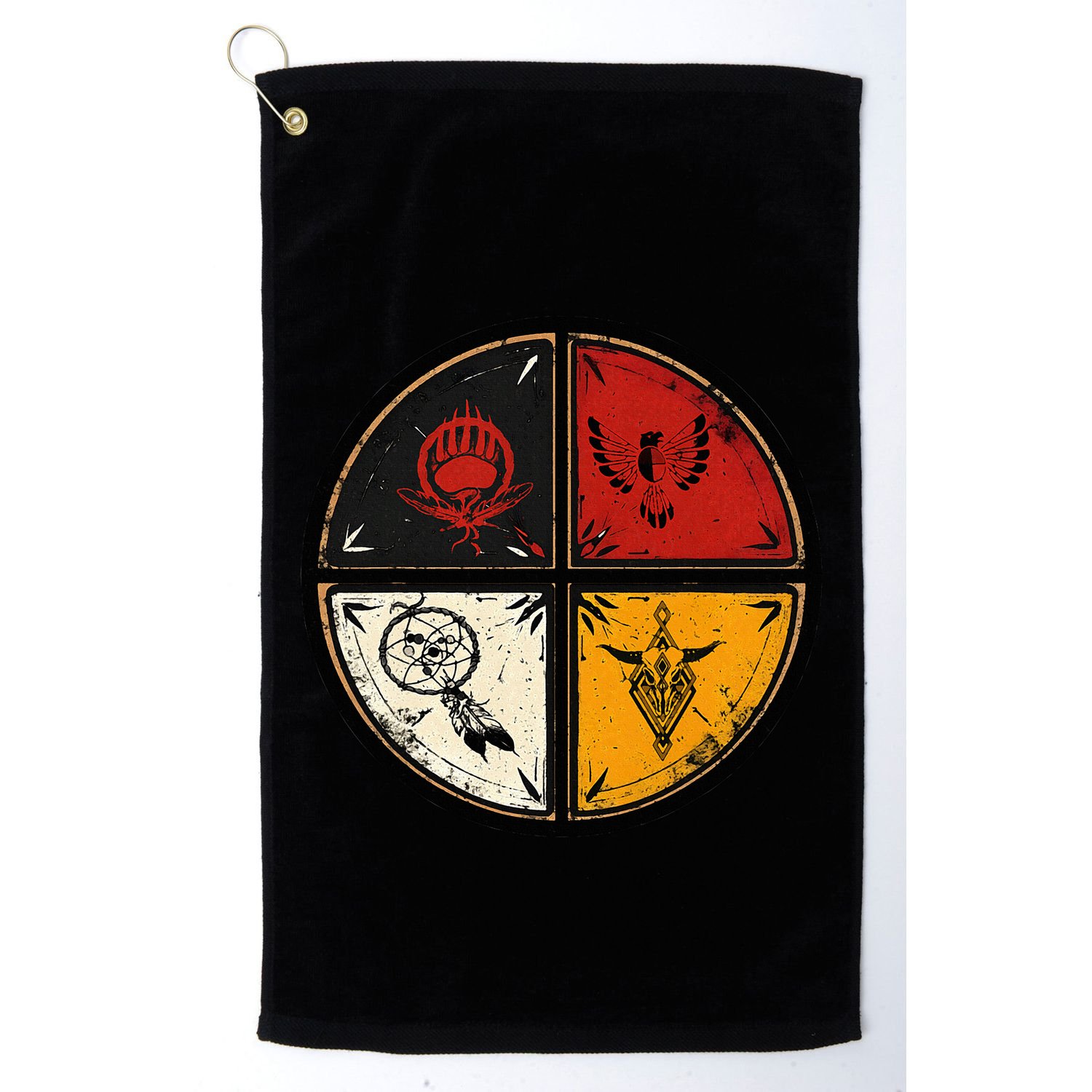 Native American Indian Medicine Wheel Golf Towel