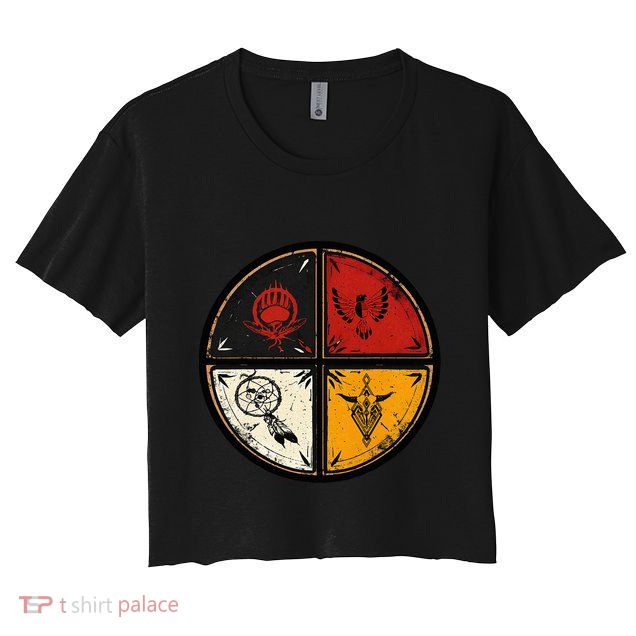Native American Indian Medicine Wheel Crop Top