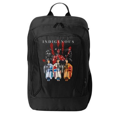 Native American Indigenous Red Hand Indian Blood Themed City Backpack